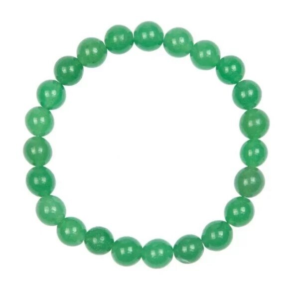 New Unisex Green Aventurine Beaded Bracelet - Picture 2 of 2